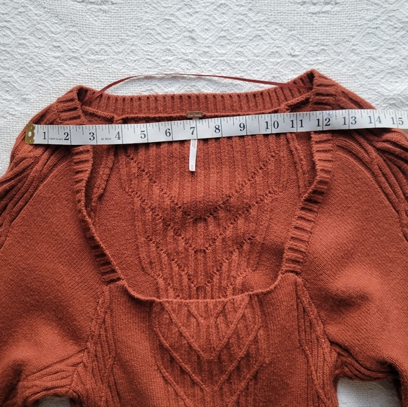 The Free People Emmaline Long Sleeve Sweater Dress in Cinnamon - Picture 9 of 13